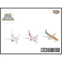 SAMOLOT MET DZWIE/SWIAT P/B 18CM Hipo - Samoloty i helikoptery - miniaturka - grafika 1
