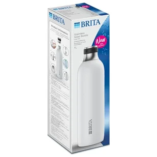 Brita SodaTrio Butelka ze stali nierdzewnej biały Duży - Wkłady filtrujące - miniaturka - grafika 1