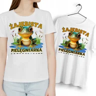 Koszulki i topy damskie - Dla Pielęgniarki T-Shirt biały Prezent z Dowolnym Nadrukiem Zdjęciem Gift - miniaturka - grafika 1