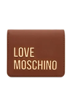 LOVE MOSCHINO Mały Portfel Damski JC5612PP1NKD0312 Brązowy - Portfele - miniaturka - grafika 1