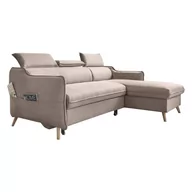 Narożniki - Beżowy narożnik rozkładany Miuform Sweet Harmony, prawostronny - miniaturka - grafika 1