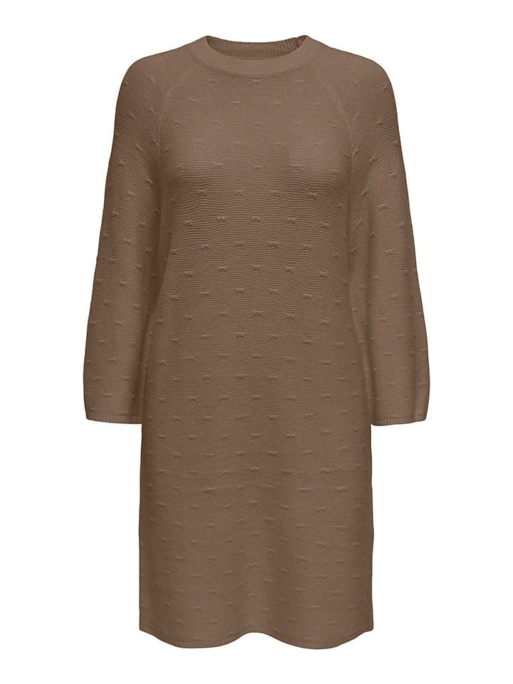 ONLY Sukienka dzianinowa w kolorze brązowym