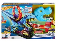 Zabawki konstrukcyjne - Mattel Hot Wheels City Pętla T-Rexa Zestaw Dinozaur Tor - miniaturka - grafika 1