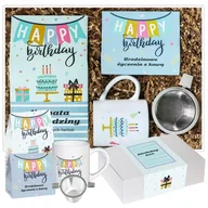 Zestawy upominkowe - Gotowy zestaw prezentowy na urodziny "Birthdaybox WYJĄTKOWY DZIEŃ" - Herbata PREMIUM, kawa, zaparzacz, kubek - prezent upominek dla faceta taty mamy.. - miniaturka - grafika 1