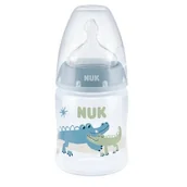 Butelki dla niemowląt - NUK Butelka z wskaźnikiem temp. 150 ml 0-6m First Choice  niebieska - miniaturka - grafika 1
