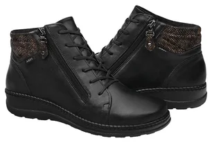 Botki AXEL Comfort 4356 H Czarne Pyton Czar/Złot na Haluksy Kosela Medic 9356 - Botki damskie - miniaturka - grafika 2