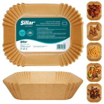 50x Wkład Papierowy do frytkownicy beztłuszczowej 22x14 cm Air Fryer