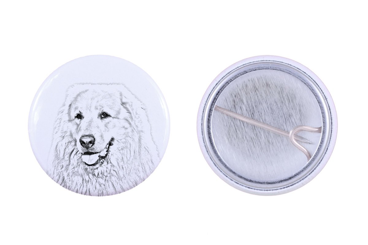 Pirenejski pies górski, Great pyrenees - przypinka z twoim psem, dodaj własne foto, marka Art-Dog