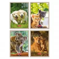 Notesy i bloczki - Herlitz Kołonotatnik A7 Animals mix kratka 40 kartek - miniaturka - grafika 1