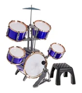 Instrumenty muzyczne dla dzieci - Zestaw Perkusji Niebieski - miniaturka - grafika 1