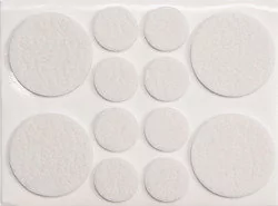 Vorel Podkładki filcowe mix, 20 i 38 mm, białe 12 sztuk 74838 - Meble modułowe i akcesoria - miniaturka - grafika 1