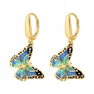 Kolczyki - Złote Kolczyki Wiszące Motyle 585 2.70 g Rodium - miniaturka - grafika 1