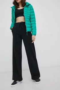 Spodnie damskie - Only Spodnie damskie kolor czarny szerokie high waist - grafika 1