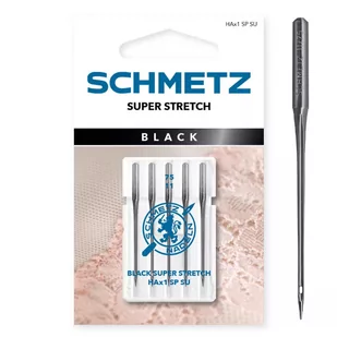 Igły do maszyn i owerloków HAx1 SP do tkanin i dzianin Schmetz 5x75 (Black) - Akcesoria i części do maszyn do szycia - miniaturka - grafika 1