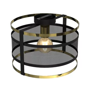 Luminex Rim 3902 lampa wisząca zwis 1x60W E27 czarna/złota - Lampy sufitowe - miniaturka - grafika 2