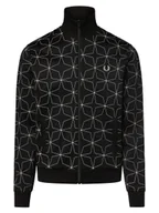 Bluzy męskie - Fred Perry Bluza męska Mężczyźni czarny|biały wzorzysty, S - miniaturka - grafika 1