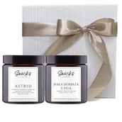 Świece - Świeczki sojowe prezent na koniec roku 2x120ml HERBATA+ASTRID biel - miniaturka - grafika 1