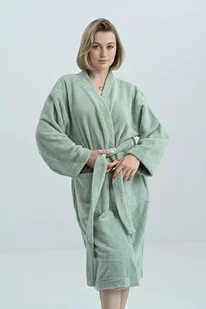 Szlafrok frotte miętowy - Szlafroki damskie Szlafrok frotte miętowy - Szlafroki damskie - miniaturka - grafika 1