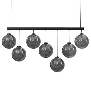 Wisząca lampa jadalniana DOHAR 9144 Shilo balls szkło dymione czarna - Lampy sufitowe - miniaturka - grafika 1