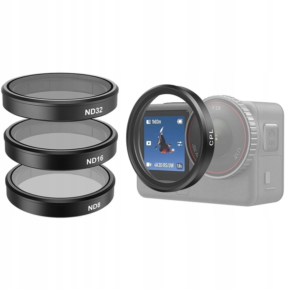Filtr Telesin Zestaw filtrów CPL/ND8/ND16/ND32 Telesin dla DJI Osmo Action 6 4 szt. S5-FLT-40