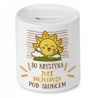 Skarbonki - Skarbonka Dla Krystyny na Urodziny na Prezent z Nadrukiem ze Zdjęciem + Opakowanie na prezent (wzór 04) - miniaturka - grafika 1