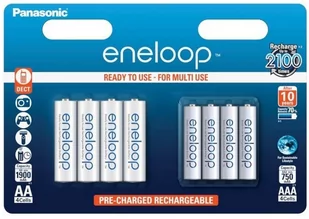 Panasonic Eneloop Combipack 1x4 Mignon AA + 1x4 Micro AAA BK-KJMCCE44E - Ładowarki i akumulatory - miniaturka - grafika 1