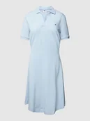 Sukienki - Sukienka polo o długości do kolan ze wzorem w paski - miniaturka - grafika 1