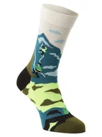 Skarpetki damskie - Happy Socks - skarpety z drobnej dzianiny, niebieski|zielony|wielokolorowy - miniaturka - grafika 1