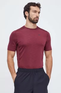 Reebok t-shirt treningowy kolor bordowy gładki - Koszulki męskie - miniaturka - grafika 1