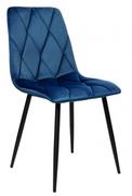 Krzesła - Krzesło aksamitne MADISON granatowe velvet - miniaturka - grafika 1
