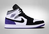 Buty sportowe męskie - Nike Air Jordan 1 Retro MID Se Court Purple Eur 42,5 Us 9 - miniaturka - grafika 1