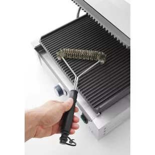 Szczotka druciana do grilla rusztu BBQ ze stali nierdzewnej KSZTAŁT Y 310x170 mm - Hendi 525425 - Piece, kotły  i płyty grzejne gastronomiczne - miniaturka - grafika 2