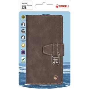 Krusell Vargon WalletCase 5XL 60503 brązowy - Etui i futerały do telefonów - miniaturka - grafika 3