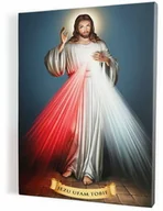 Ikony i obrazy sakralne - Obraz religijny z Jezusem Miłosiernym - płótno canvas - miniaturka - grafika 1