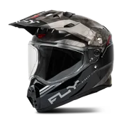 Kaski motocyklowe - Kask Cross FLY Racing Trekker Kryptek Conceal Czarny/Szary/Złamany BiałyS - miniaturka - grafika 1