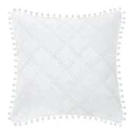 Poszewki na poduszki - Spod Igły i Nitki, Biała Poszewka Do Narzuty Z Pomponami  POMPOO, 40x40 cm - miniaturka - grafika 1