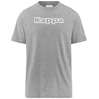 Koszulki męskie - Kappa Męski T-shirt z logo Fromen, Grey Md Mel, XS - grafika 1
