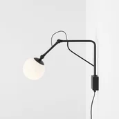 Lampy ścienne - Aldex Soho Glass kinkiet 1-punktowy czarny 1105C1_M - miniaturka - grafika 1