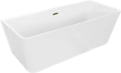Wanny - Mexen Volta wanna wolnostojąca przyścienna 170 x 75 cm, biała, przelew złoty - 51131707500-50 - miniaturka - grafika 1