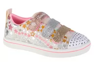 Buty dla dziewczynek - Skechers Sparkle Rayz-Star Blast 314839L-WMLT dziewczęce sneakersy, białe, rozmiar 27 - miniaturka - grafika 1