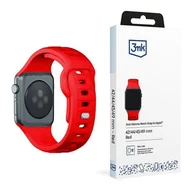 Akcesoria do smartwatchy - 3MK Silicone Watch Strap czerwony/red silikonowy gumowy pasek dla Apple Watch 1/2/3/4/5/6/7/8/9/SE/Ultra/Ultra2 42/44/45/49mm - miniaturka - grafika 1