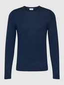 Swetry męskie - Sweter z dzianiny z prążkowanymi wykończeniami - miniaturka - grafika 1