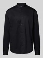 Koszule męskie - Koszula biznesowa o kroju relaxed fit ze stójką - miniaturka - grafika 1