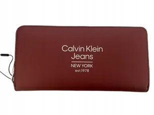 PORTFEL DAMSKI CALVIN KLEIN JEANS NOWY CKJ DUŻY PREZENT CZEROWNY - Portfele - miniaturka - grafika 1