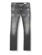 Spodenki męskie - s.Oliver Męskie spodnie jeansowe długie, Tappered Leg, szare/czarne, 32/34 - miniaturka - grafika 1