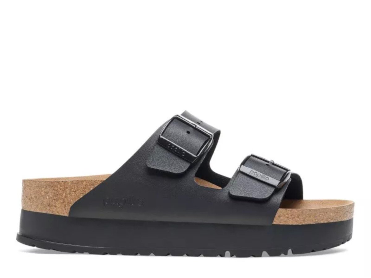 Klapki damskie Birkenstock 1027395 ARIZONA FLEX PLATFORM BFNARROW Czarne