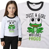 Piżamy dla dziewczynek - Piżama dziecięca Dziewczyna Która Kocha Żaby 86/92 - VoloDonum - miniaturka - grafika 1