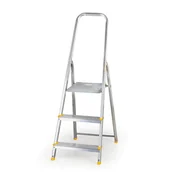 Drabiny - ALVE Jednostronne schodki aluminiowe EUROSTYL, 1x3 szczeble, wysokość 0,55 m 558028 - miniaturka - grafika 1