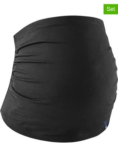 JAKO-O Opaski (2 szt.) w kolorze czarnym i szarym na brzuch - Bluzki ciążowe - miniaturka - grafika 1