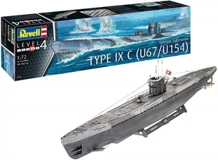 Revell Model plastikowy German Submarine Type IX C U67/U154 DARMOWA DOSTAWA! GXP-710746 - Modele do sklejania - miniaturka - grafika 1